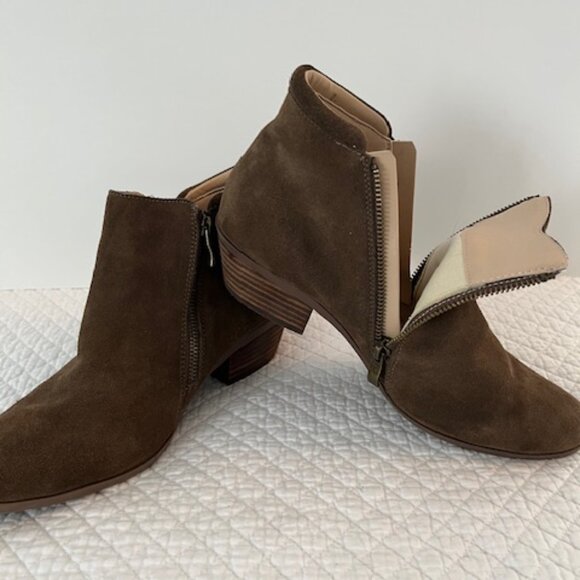 Green (Army green) suede bootie - Picture 4 of 9